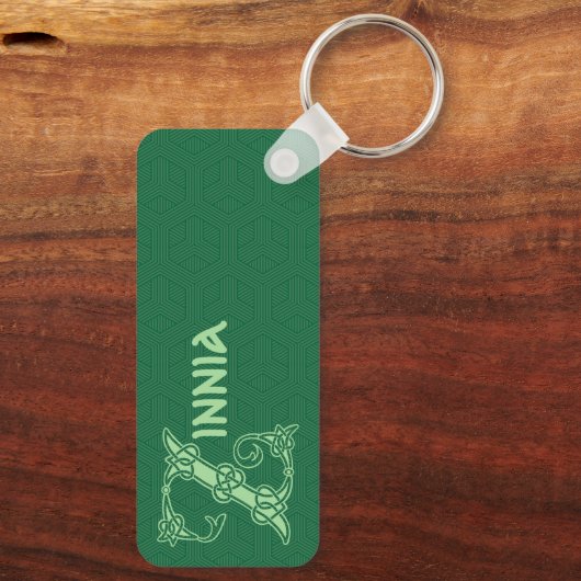 Rechthoekig Celtic Knot Decorative Capital Z Sleutelhanger (Achterkant)