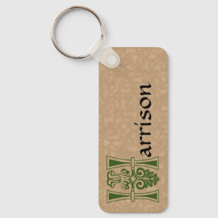 Rechthoekig decoratief kapitaal H Sleutelhanger