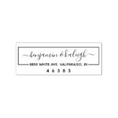 Rechthoekig eenvoudig duidelijk Mr en Mrs Rubberstempel (Gestempeld)