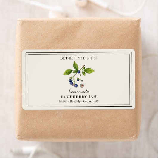  rechthoekig jam met bosbessen etiket (Insitu)