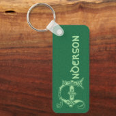 Rechthoekig Keltisch Knot Decoratief Capital A Sleutelhanger (Voorkant)