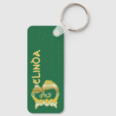 Rechthoekig Keltisch Knot Decorative Capital B Sleutelhanger (Achterkant)