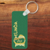 Rechthoekig Keltisch Knot Decorative Capital B Sleutelhanger (Achterkant)