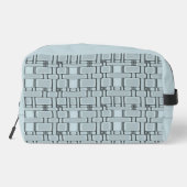 Rechthoekig patroon Neutraal lichtblauw Toilettasje (Achterkant)