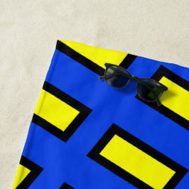 Rechthoekig patroon strandhanddoek strandlaken