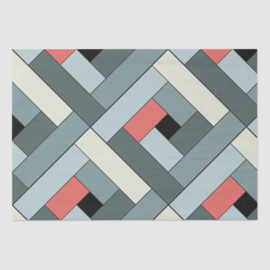 Rechthoekig patroon (ver6) met aangepaste details tissuepapier (Voorkant)