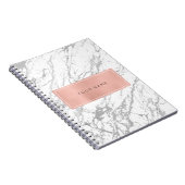 Rechthoekig roze roze goudkleurig zilvermetaal notitieboek (Rechterzijde)