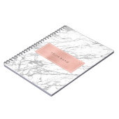 Rechthoekig roze roze goudkleurig zilvermetaal notitieboek (Linkerzijde)