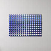 Rechthoekig saffier canvas afdruk (Voorkant)