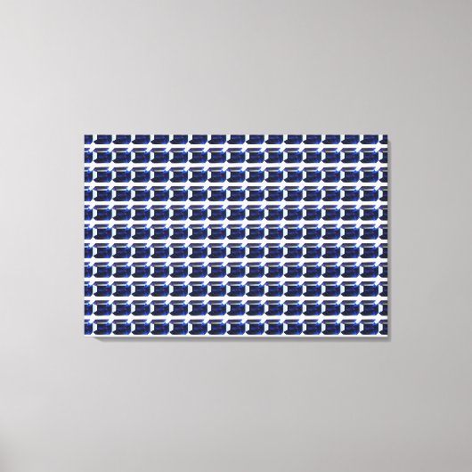 Rechthoekig saffier canvas afdruk (Voorkant)