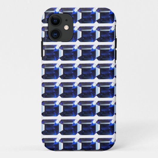 Rechthoekig saffier Case-Mate iPhone case (Achterkant)