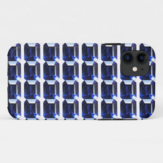 Rechthoekig saffier Case-Mate iPhone case (Achterkant (horizontaal))