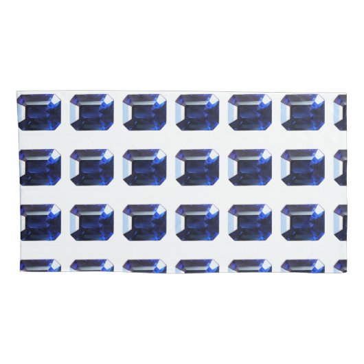 Rechthoekig saffier kussensloop (Achterkant-Rechts)