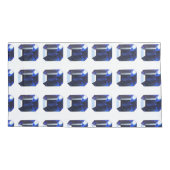 Rechthoekig saffier kussensloop (Achterkant-Links)