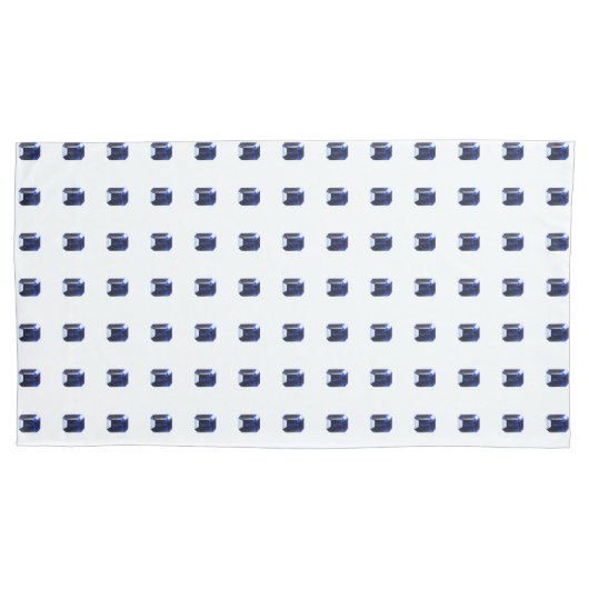 Rechthoekig saffier kussensloop (Voorkant-Links)