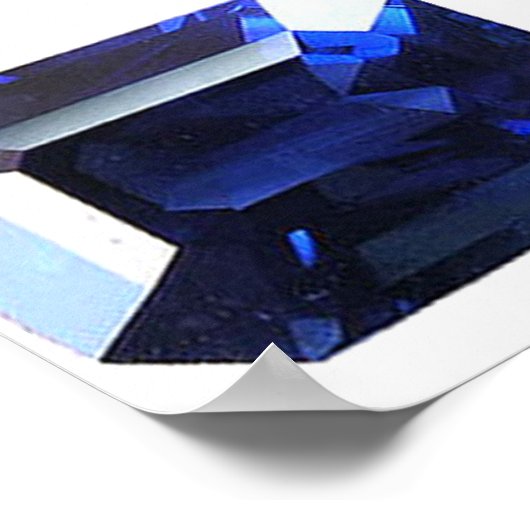 Rechthoekig saffier poster (Hoek)