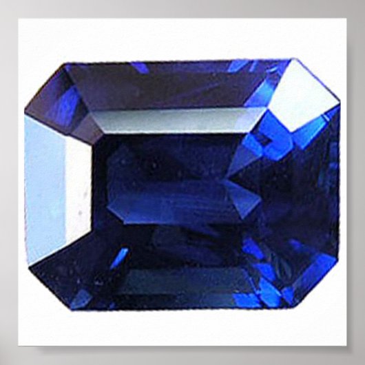 Rechthoekig saffier poster (Voorkant)