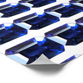 Rechthoekig saffier poster (Hoek)