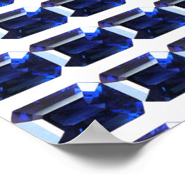 Rechthoekig saffier poster