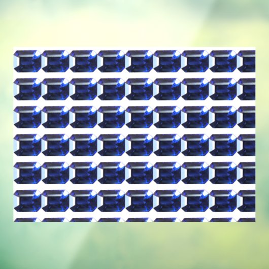 Rechthoekig saffier raamsticker (Vel 3)