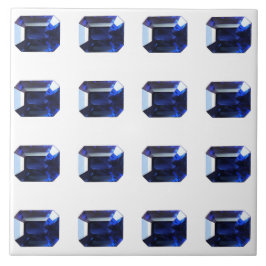 Rechthoekig saffier tegeltje