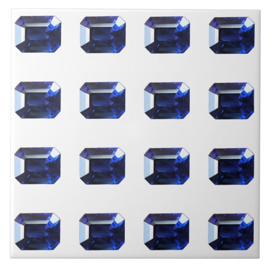 Rechthoekig saffier tegeltje (Voorkant)