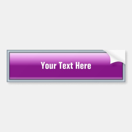 Rechthoekig Web 2.0 Button Roze Bumpersticker (Voorkant)