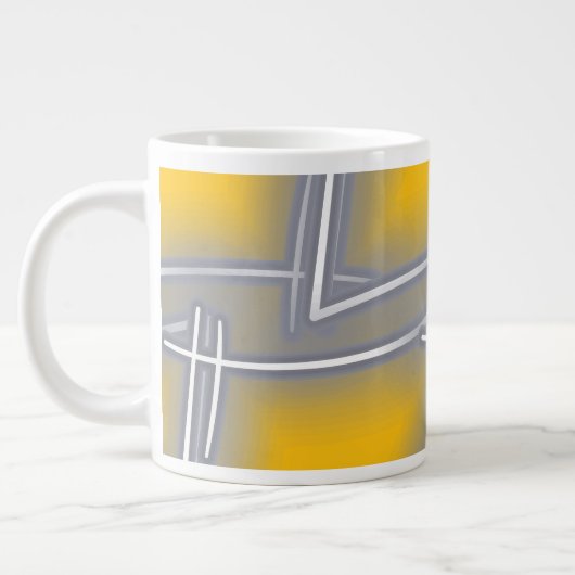 Rechthoekige Abstracte kunst Grote Koffiekop (Links)