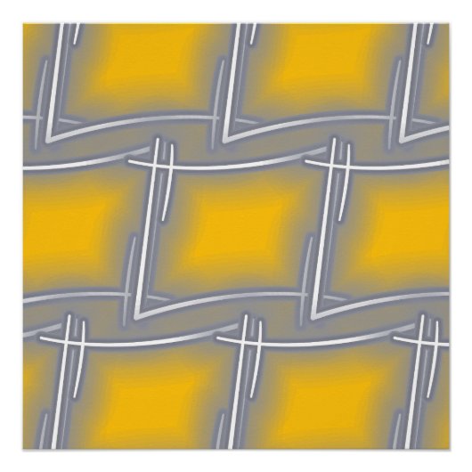 Rechthoekige Abstracte kunst Perfect Poster (Voorkant)