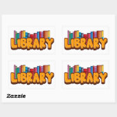 Rechthoekige bibliotheekSticker Rechthoekige Sticker (Vel)