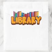 Rechthoekige bibliotheekSticker Rechthoekige Sticker (Tas)