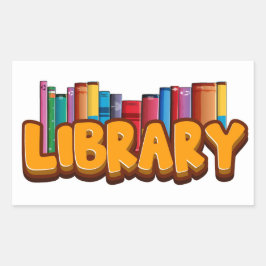 Rechthoekige bibliotheekSticker Sticker