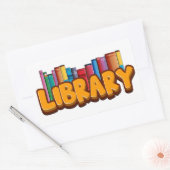 Rechthoekige bibliotheekSticker Sticker (Envelop)