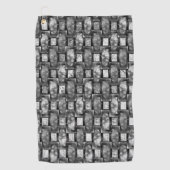 Rechthoekige borden, gekleurd, grijs golfhanddoek (Voorkant)