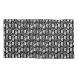 Rechthoekige borden, gekleurd, grijs kussensloop