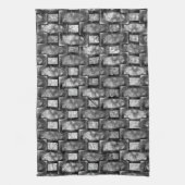 Rechthoekige borden, gekleurd, grijs theedoek (Verticaal)