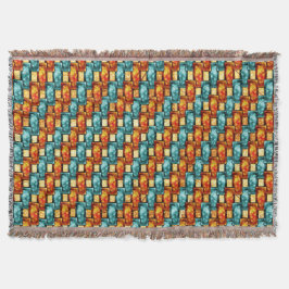 Rechthoekige borden, gekleurd, oranje cyaan deken