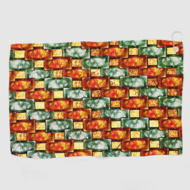 Rechthoekige borden, gekleurd, rood groen golfhanddoek