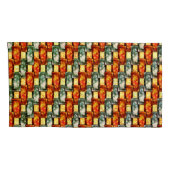 Rechthoekige borden, gekleurd, rood groen kussensloop (Achterkant-Rechts)