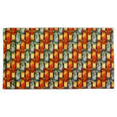 Rechthoekige borden, gekleurd, rood groen kussensloop (Voorkant-Rechts)