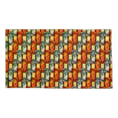 Rechthoekige borden, gekleurd, rood groen kussensloop (Achterkant-Links)