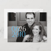 rechthoekige datum aankondigingskaart (Voorkant / Achterkant)