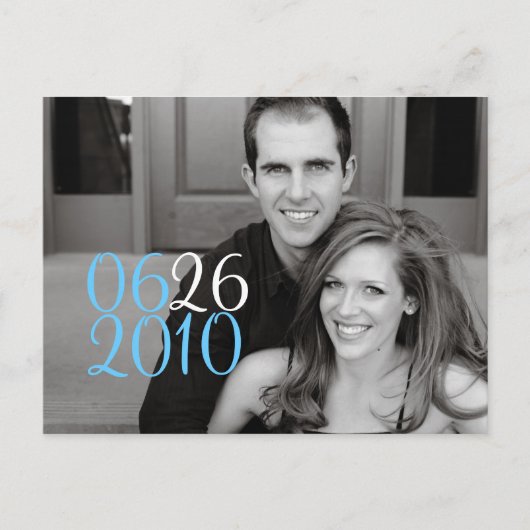 rechthoekige datum aankondigingskaart (Voorkant)