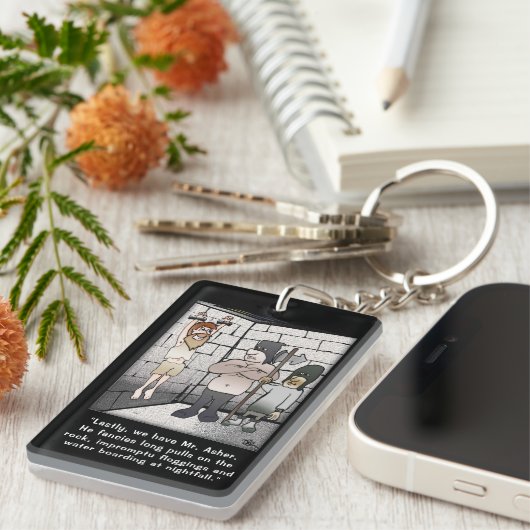 Rechthoekige foltering sleutelhanger (Voorkant Rechts)