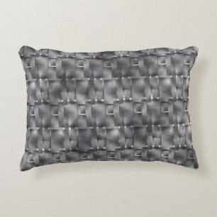 Rechthoekige formaten van grijze kleur en donkere  accent kussen