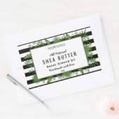 Rechthoekige groene botanische blad Sticker (Envelop)