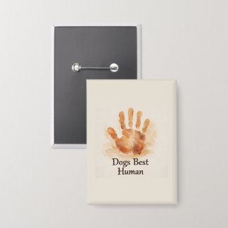 Rechthoekige knop met menselijke handafdruk voor h button