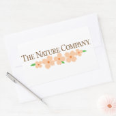 Rechthoekige logo-sticker met bloemen rechthoekige sticker (Envelop)