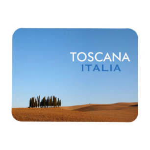 Rechthoekige magneet van Toscane met cypress en te