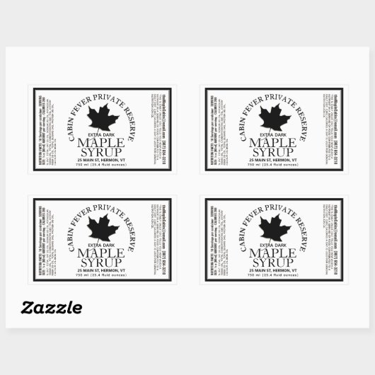 Rechthoekige mantel met voedingsfeiten rechthoekige sticker (Vel)